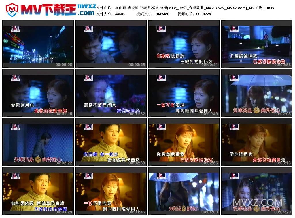 高向鹏 傅振辉 邱淑君-爱的选择(MTV)_台语_合唱歌曲_MA207828